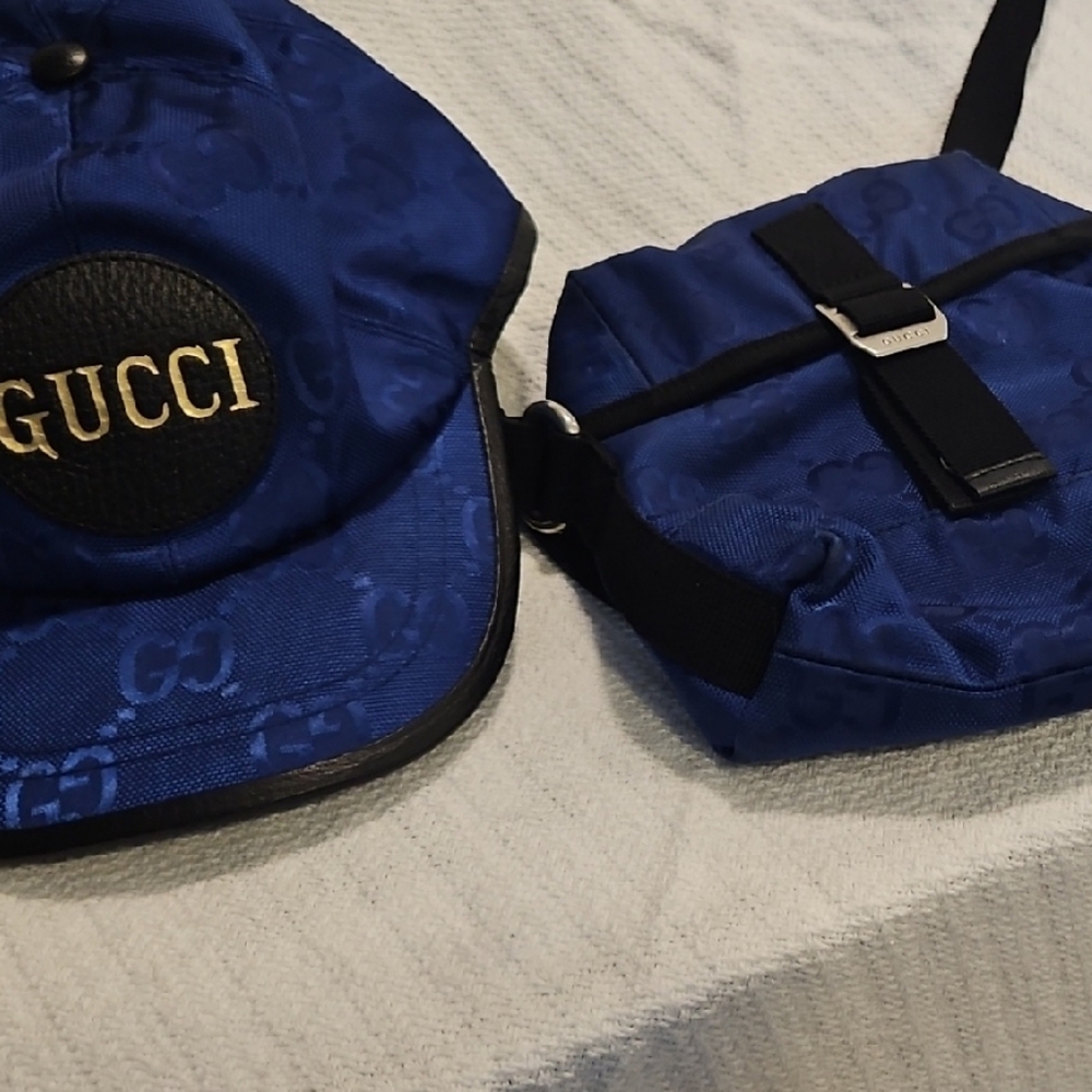 Gucci Royal Blue Bags with GG Logo